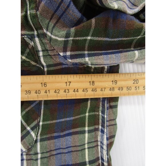 Ralph Lauren Denim & Supply Top Medium Flannel Shirt Plaid RL Utility - Picture 5 of 9